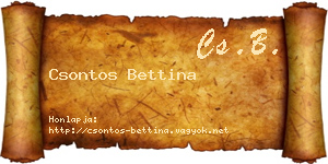Csontos Bettina névjegykártya
